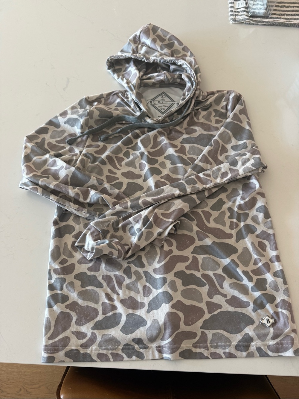Burlebo Youth Camo Performance Hoodie Size L 10/12